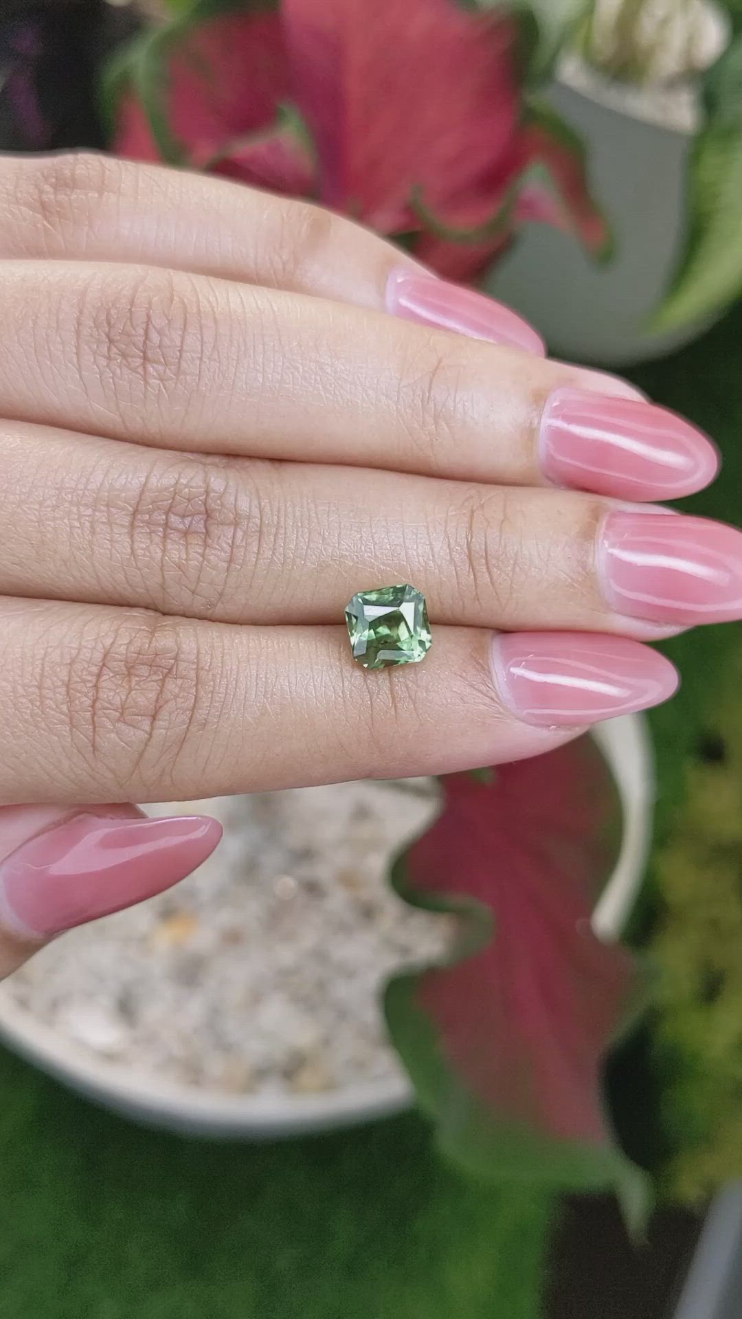 2.64 Ct. Green Sapphire from Montana Size Video