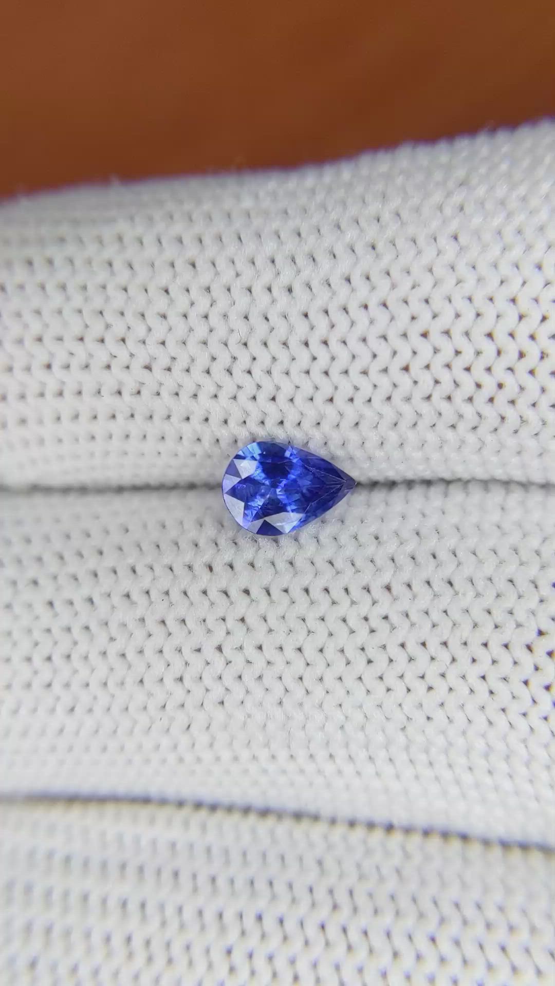 0.59 Ct. Blue Sapphire from Ceylon (Sri Lanka) Size Video