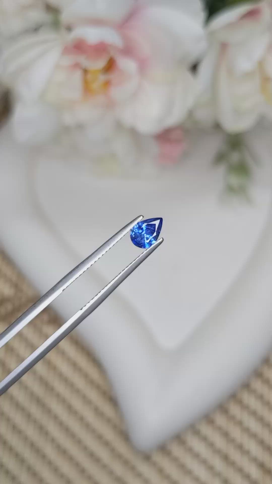 0.59 Ct. Blue Sapphire from Ceylon (Sri Lanka) Size Video