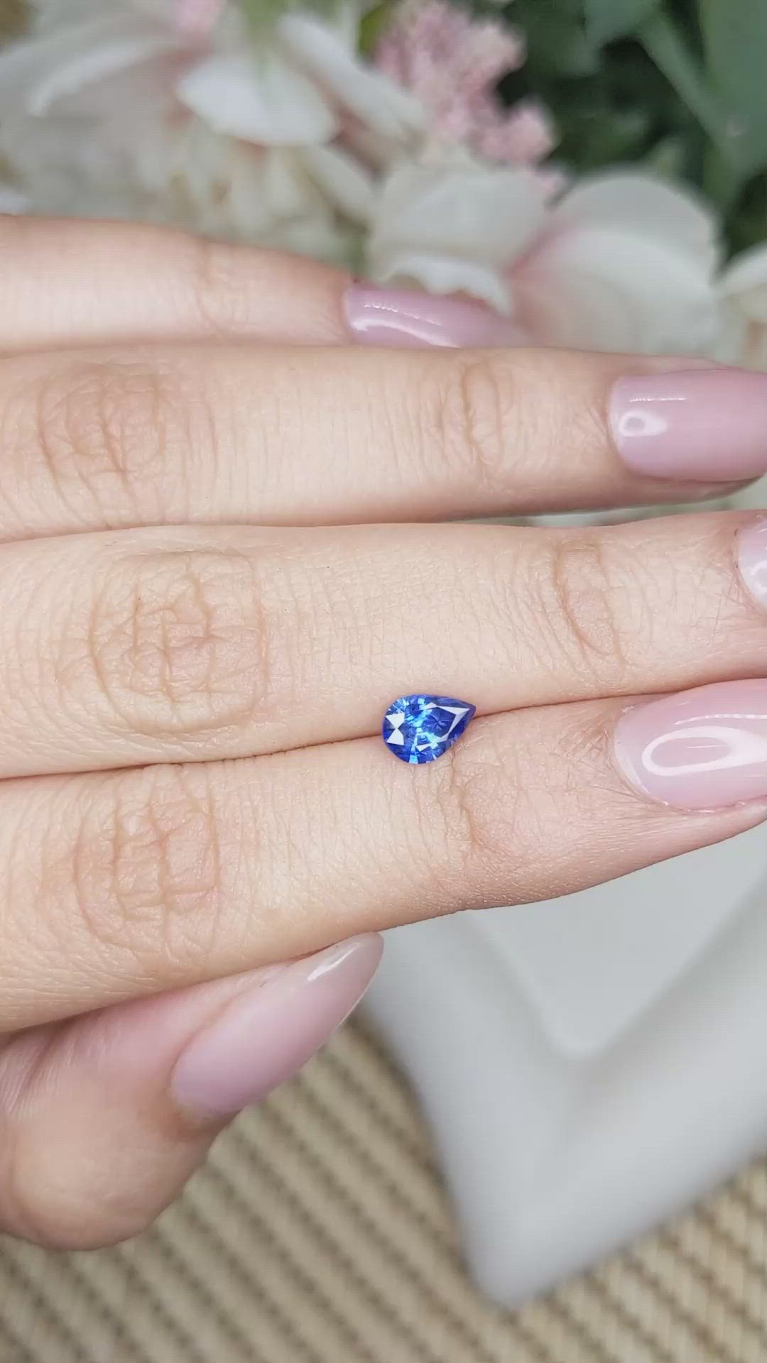 0.59 Ct. Blue Sapphire from Ceylon (Sri Lanka) Size Video