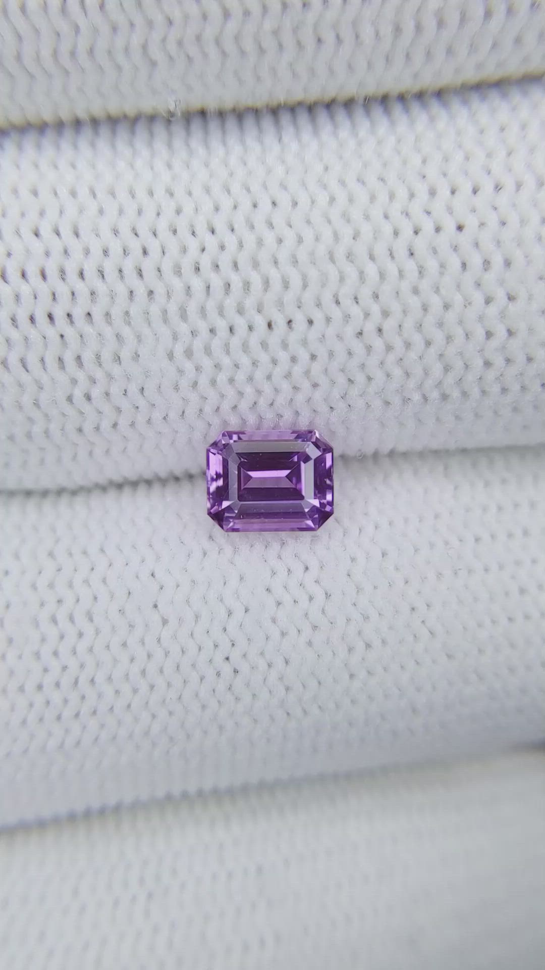 1.24 Ct. Pinkish Purple Sapphire from Madagascar Size Video