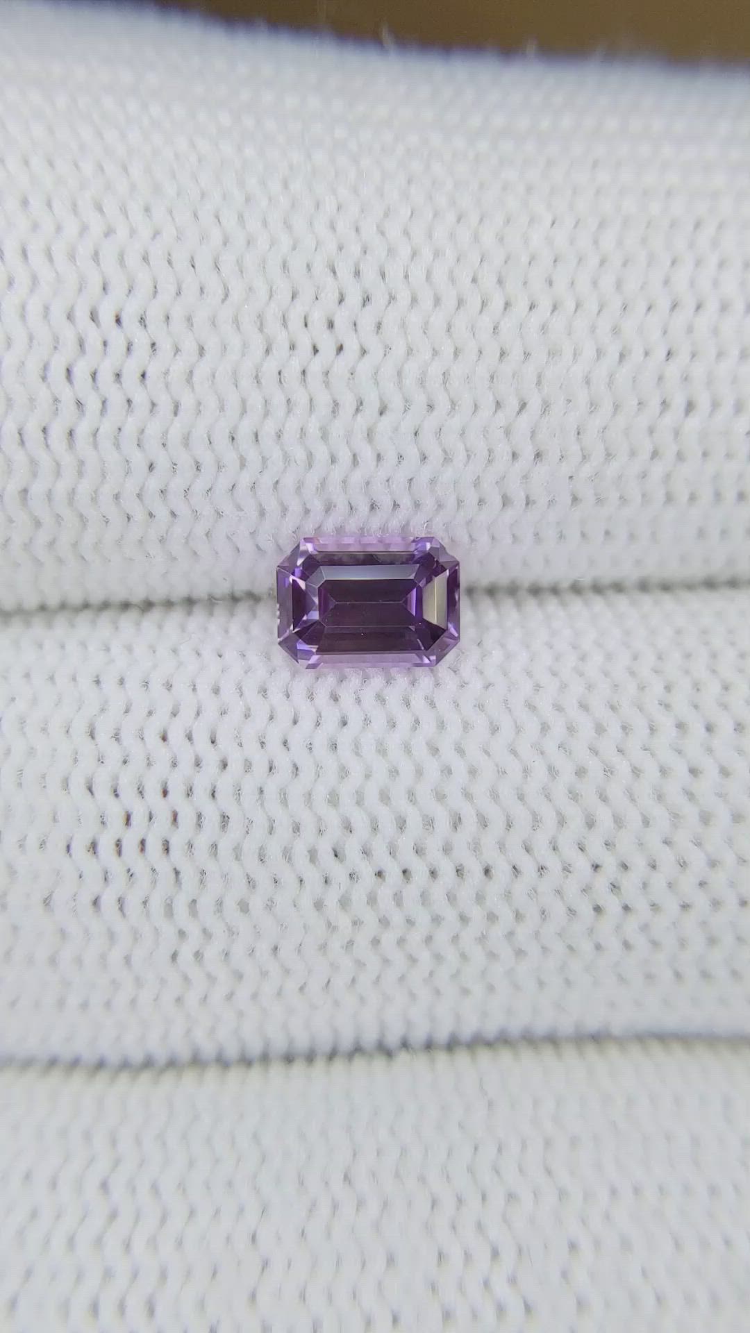 1.10 Ct. Pinkish Purple Sapphire from Madagascar Size Video