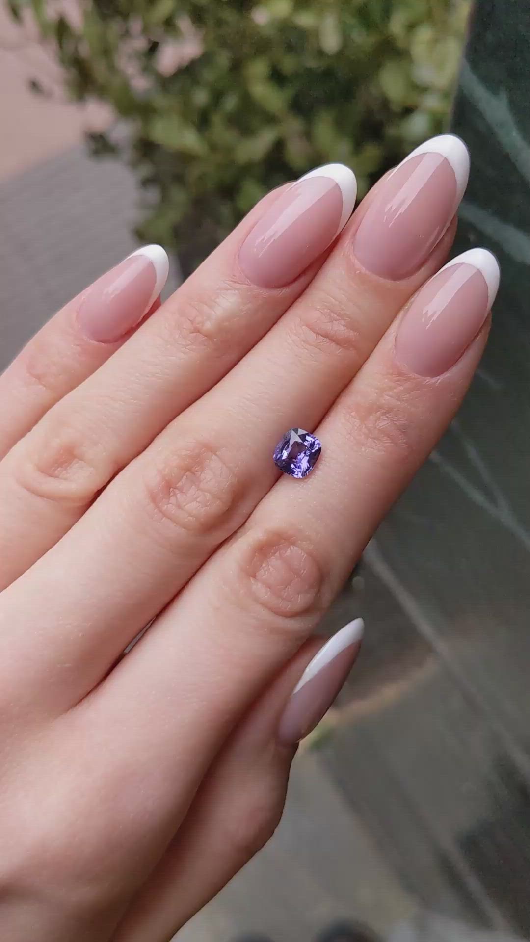 1.59 Ct. Bluish Purple Sapphire from Madagascar Size Video