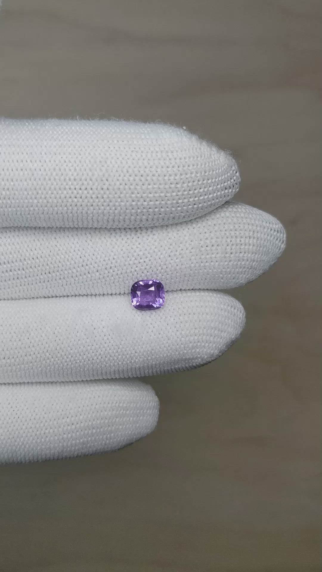 1.59 Ct. Bluish Purple Sapphire from Madagascar Size Video