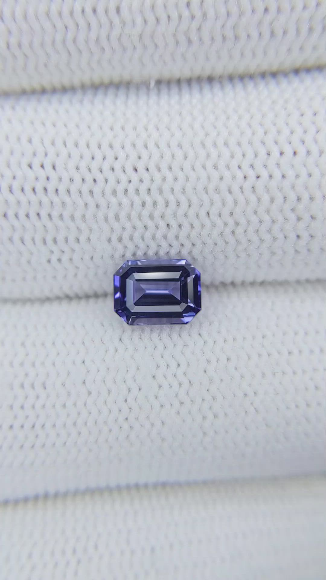 1.60 Ct. Violet Sapphire from Madagascar Size Video