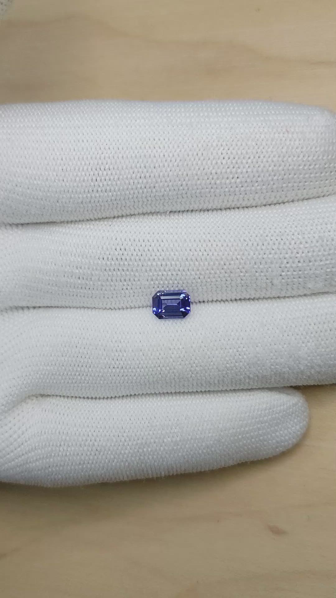 1.60 Ct. Violet Sapphire from Madagascar Size Video