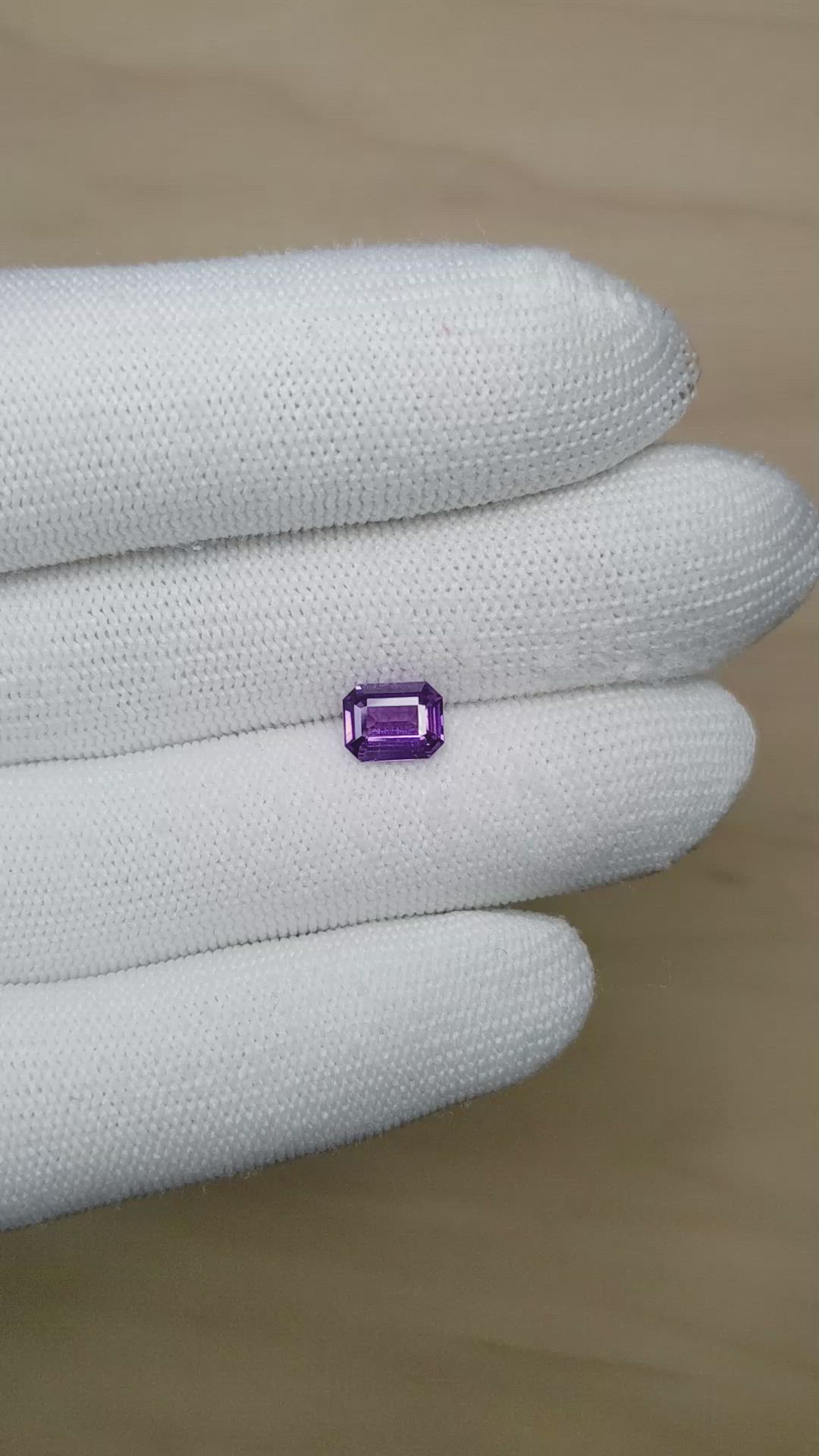 1.52 Ct. Purple Sapphire from Madagascar Size Video