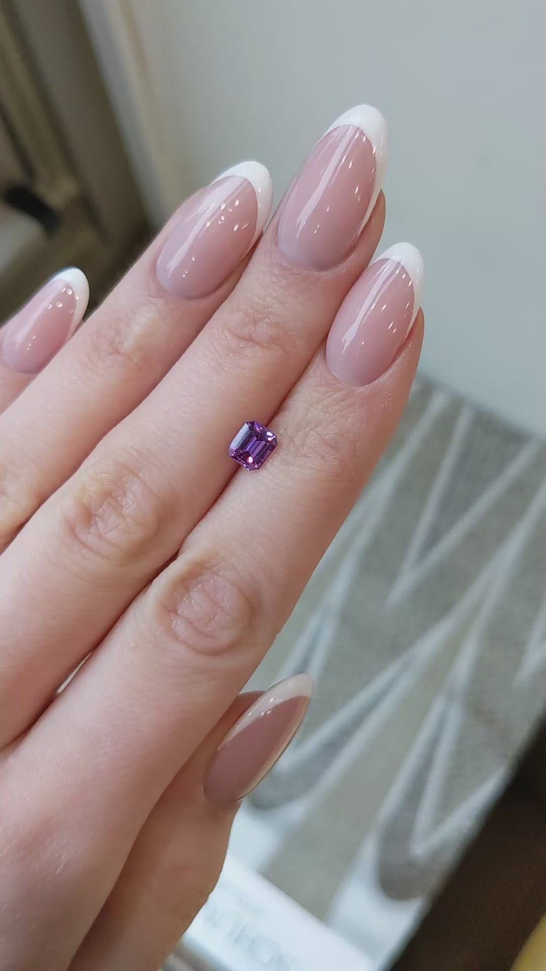1.06 Ct. Pinkish Purple Sapphire from Madagascar Size Video
