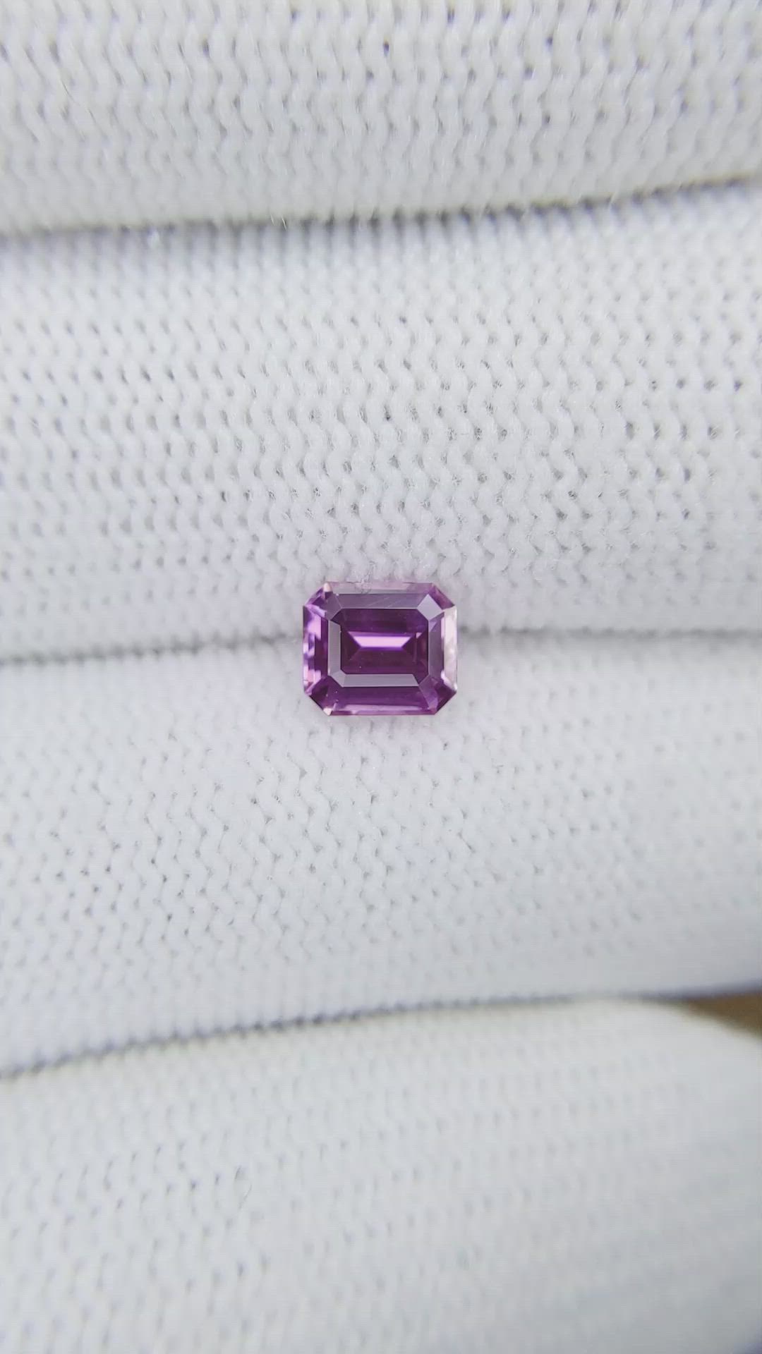 1.06 Ct. Pinkish Purple Sapphire from Madagascar Size Video