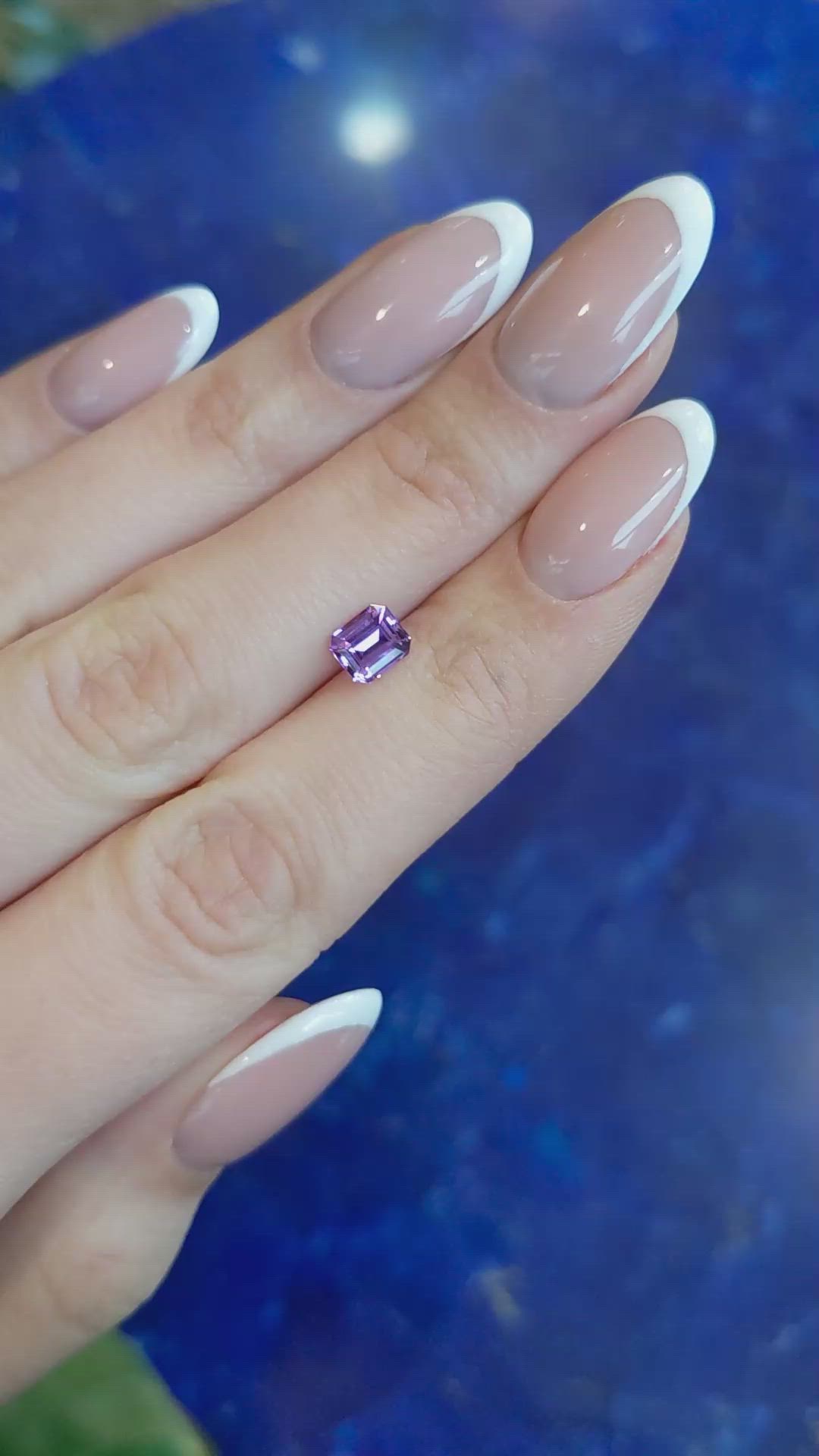 1.06 Ct. Pinkish Purple Sapphire from Madagascar Size Video