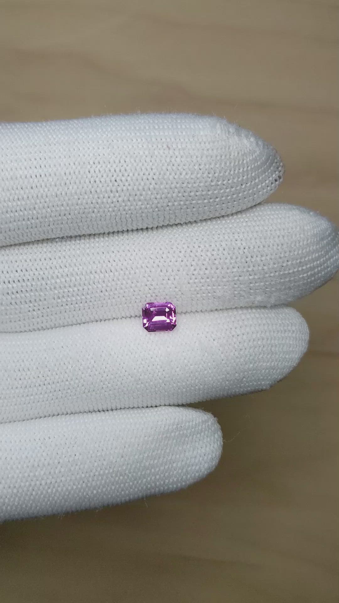 1.06 Ct. Pinkish Purple Sapphire from Madagascar Size Video