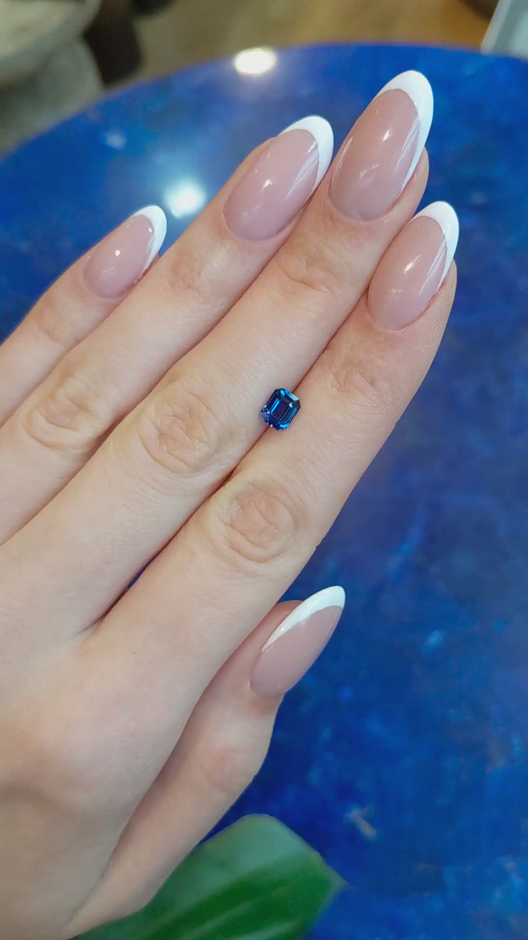 1.01 Ct. Purplish Blue Sapphire from Madagascar Size Video