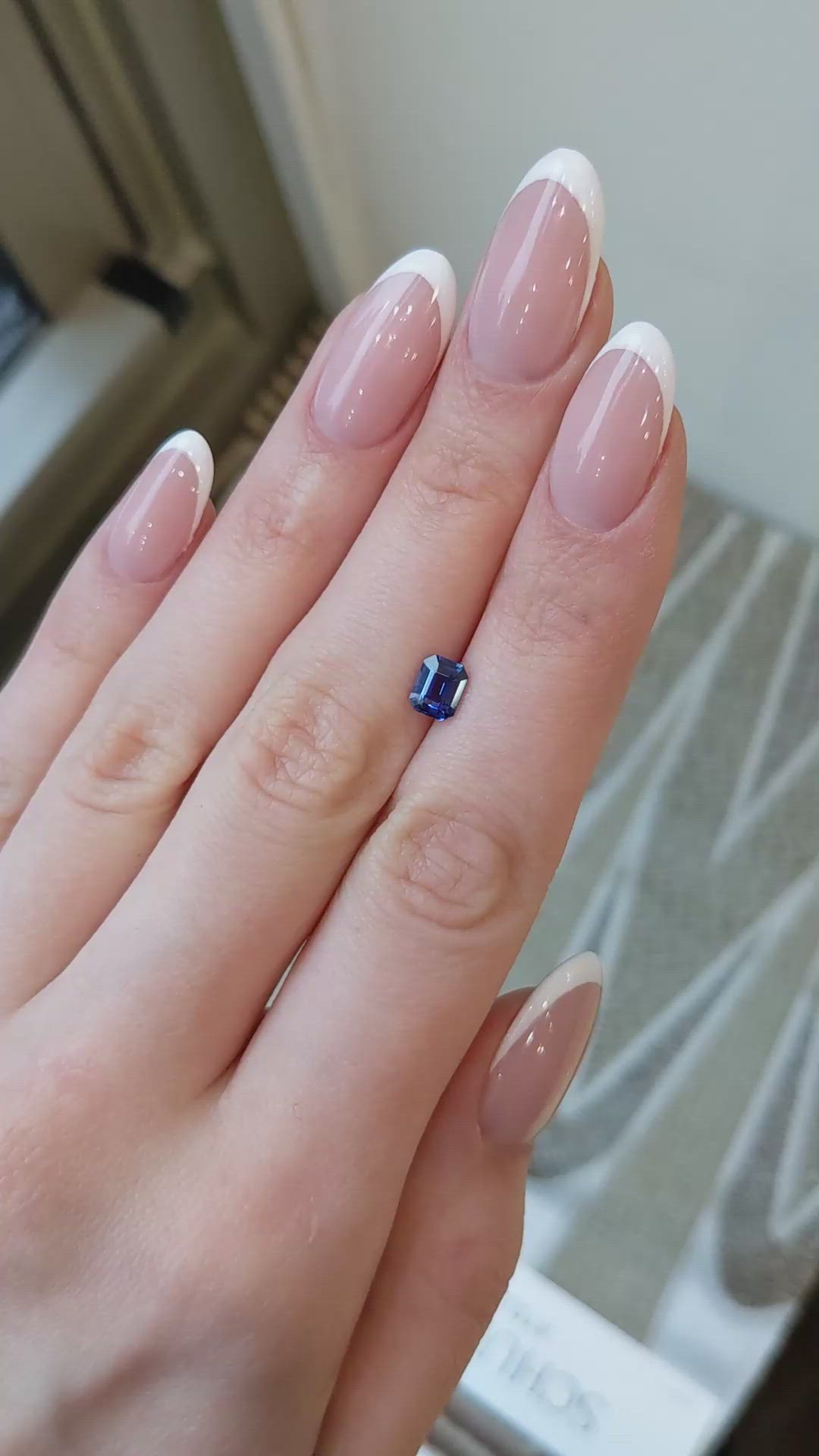 1.01 Ct. Purplish Blue Sapphire from Madagascar Size Video