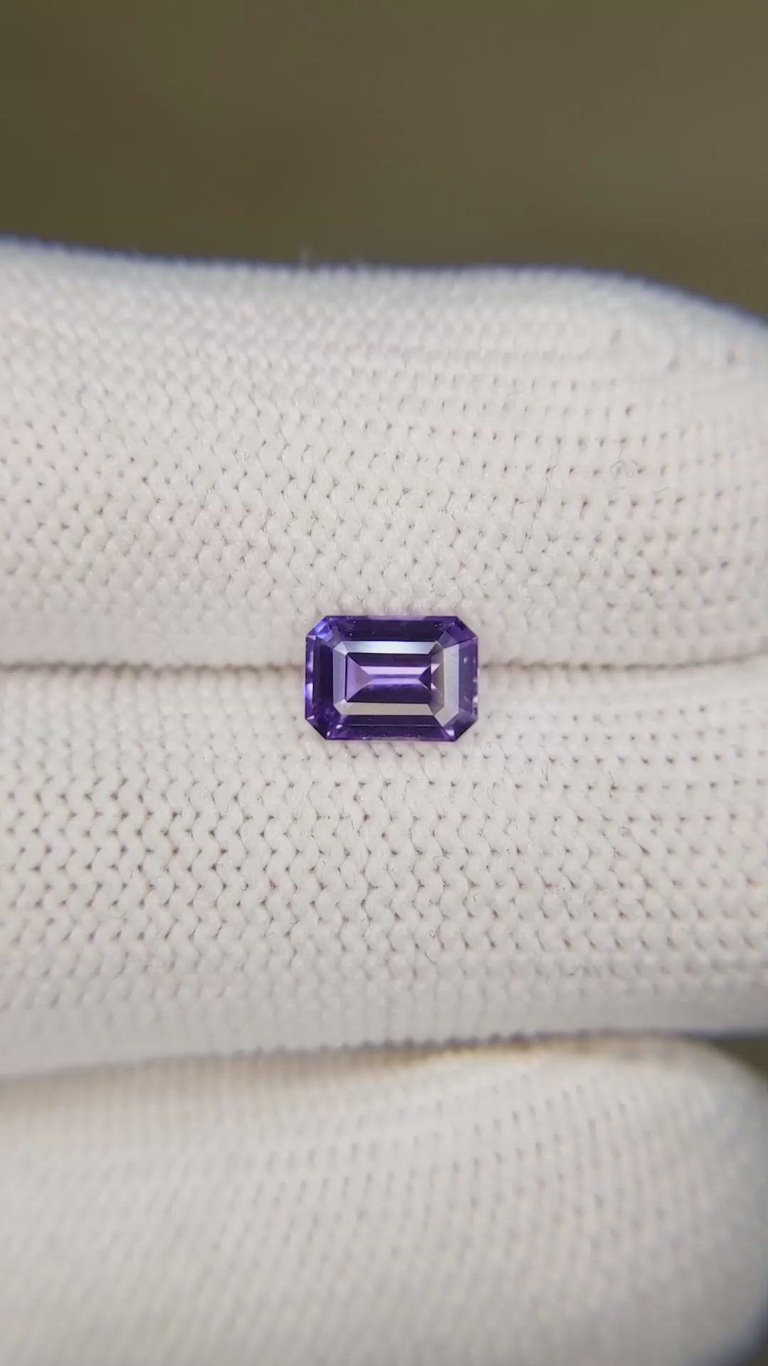1.08 Ct. Purple Sapphire from Madagascar Size Video