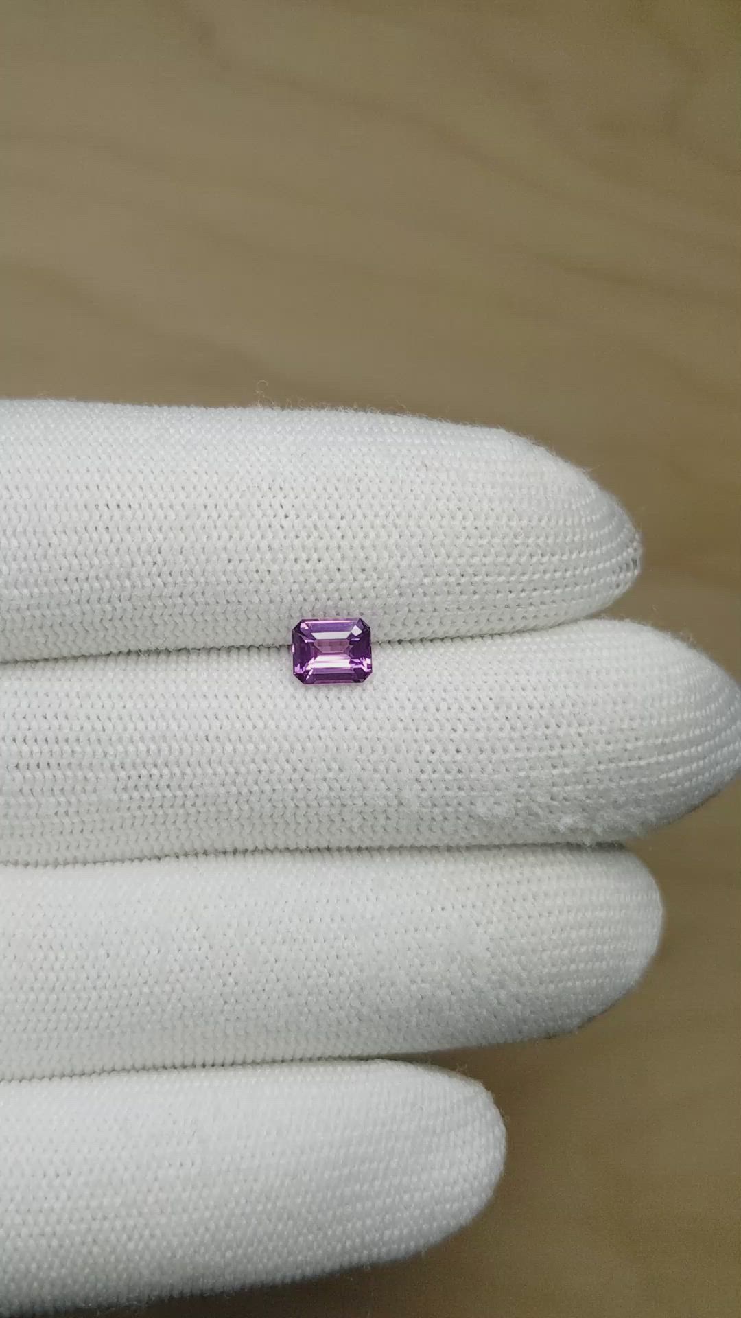 1.05 Ct. Pinkish Purple Sapphire from Madagascar Size Video