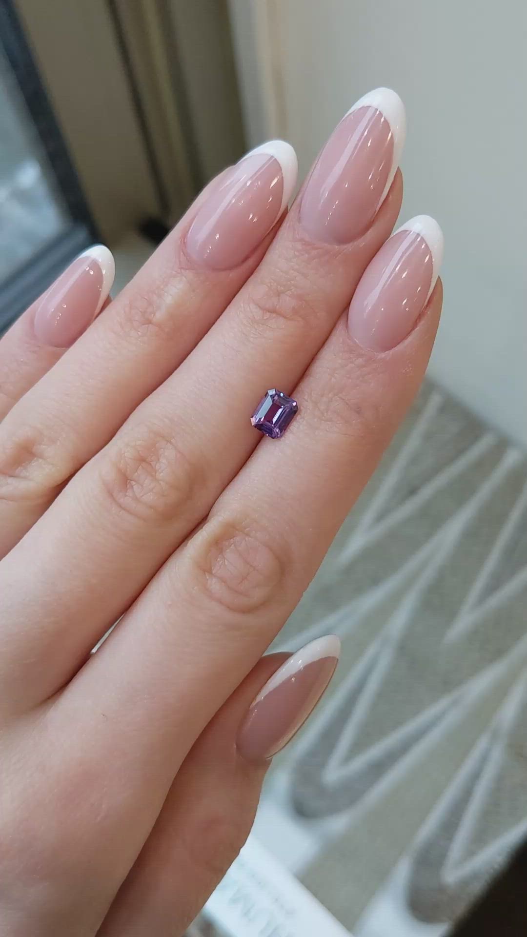 1.05 Ct. Pinkish Purple Sapphire from Madagascar Size Video
