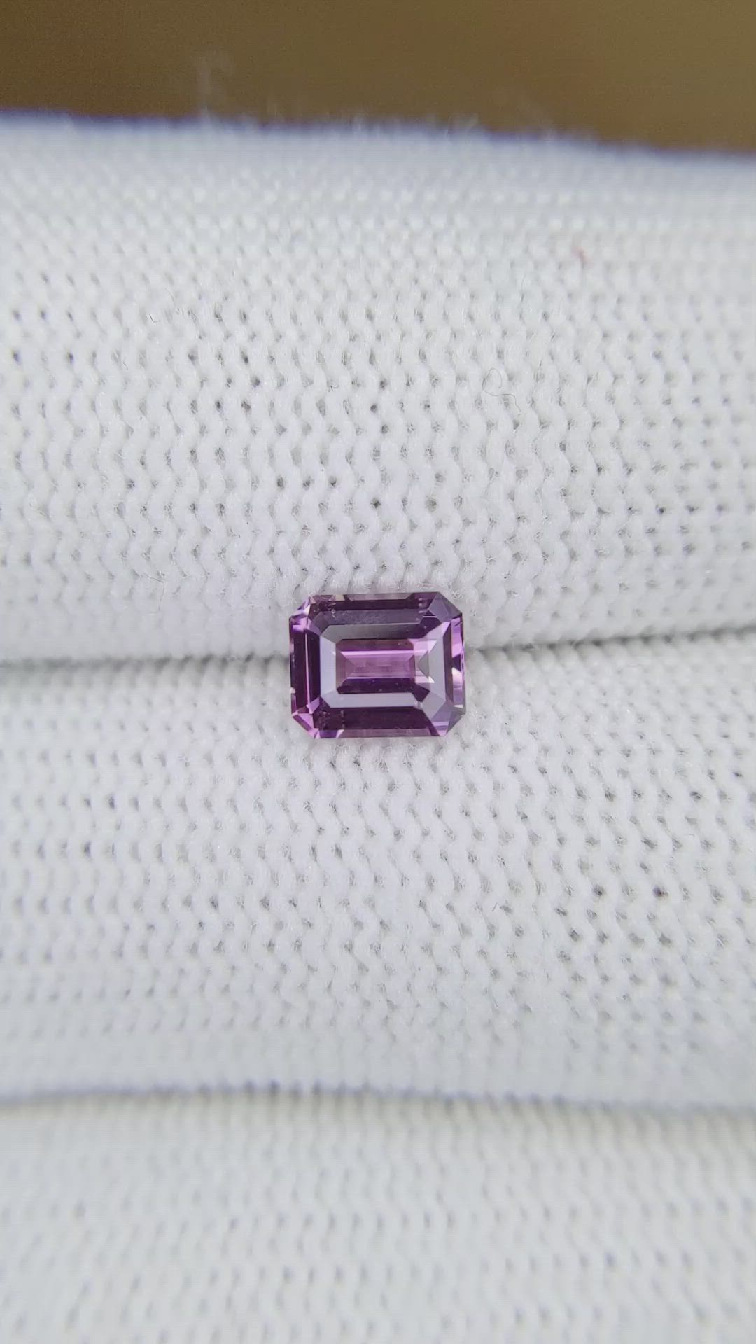 1.05 Ct. Pinkish Purple Sapphire from Madagascar Size Video