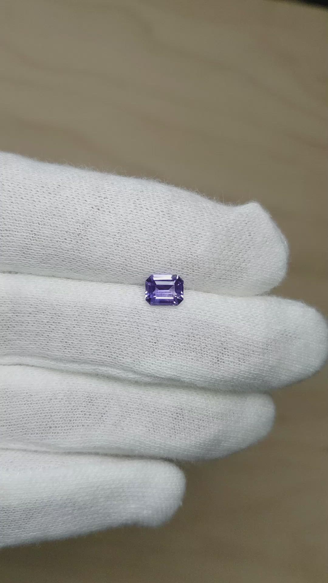 1.09 Ct. Purple Sapphire from Madagascar Size Video