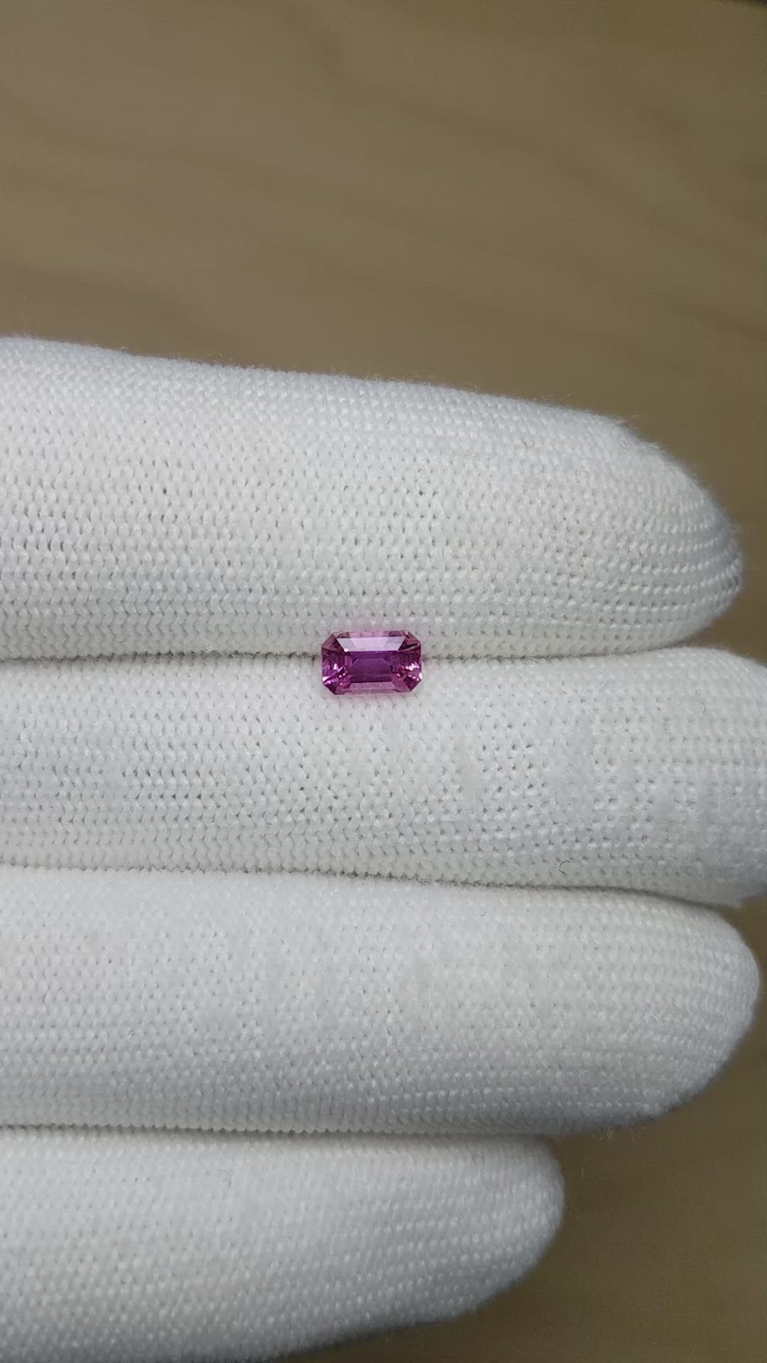 1.02 Ct. Pink Sapphire from Madagascar Size Video