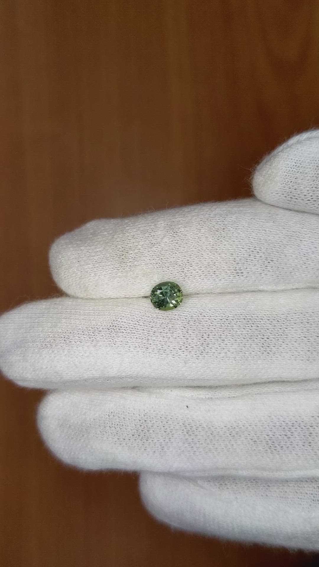 0.76 Ct. Bluish Green Sapphire from Ceylon (Sri Lanka) Size Video