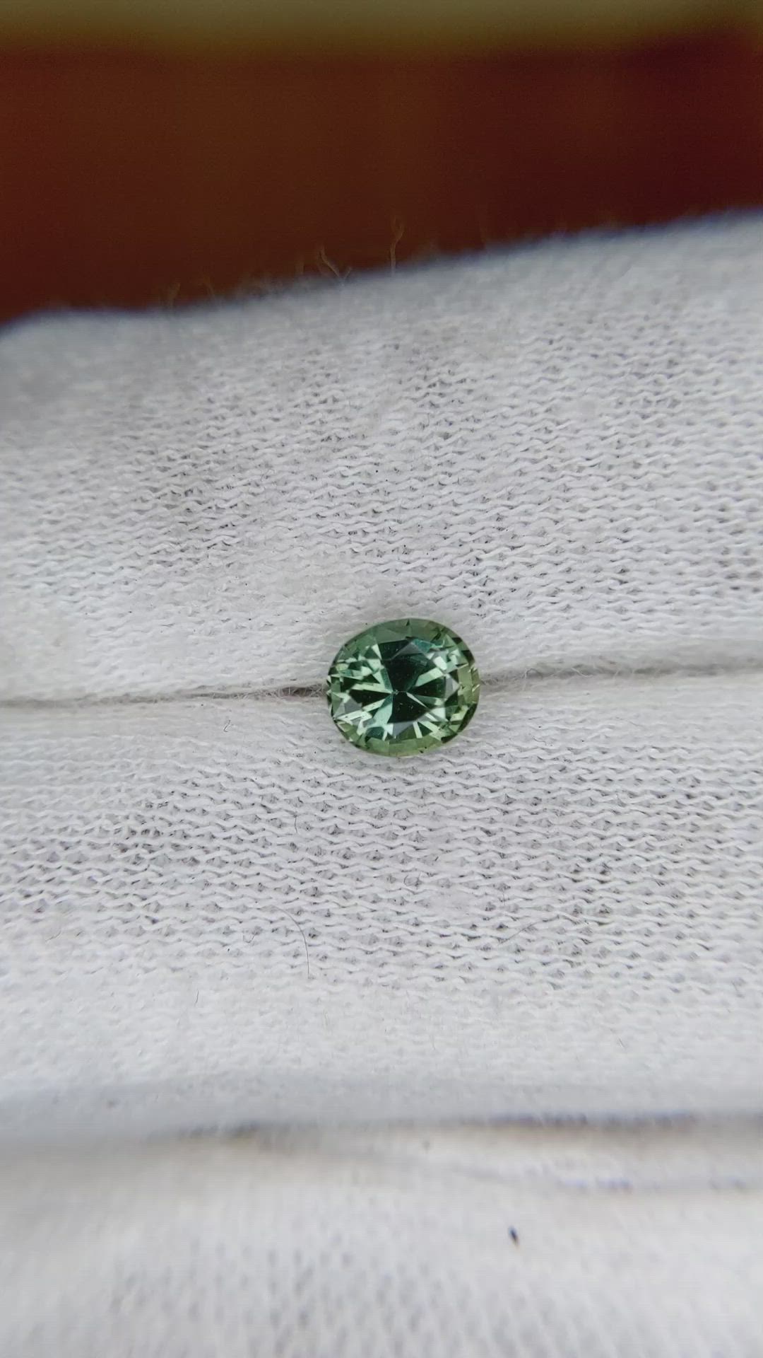 0.76 Ct. Bluish Green Sapphire from Ceylon (Sri Lanka) Size Video