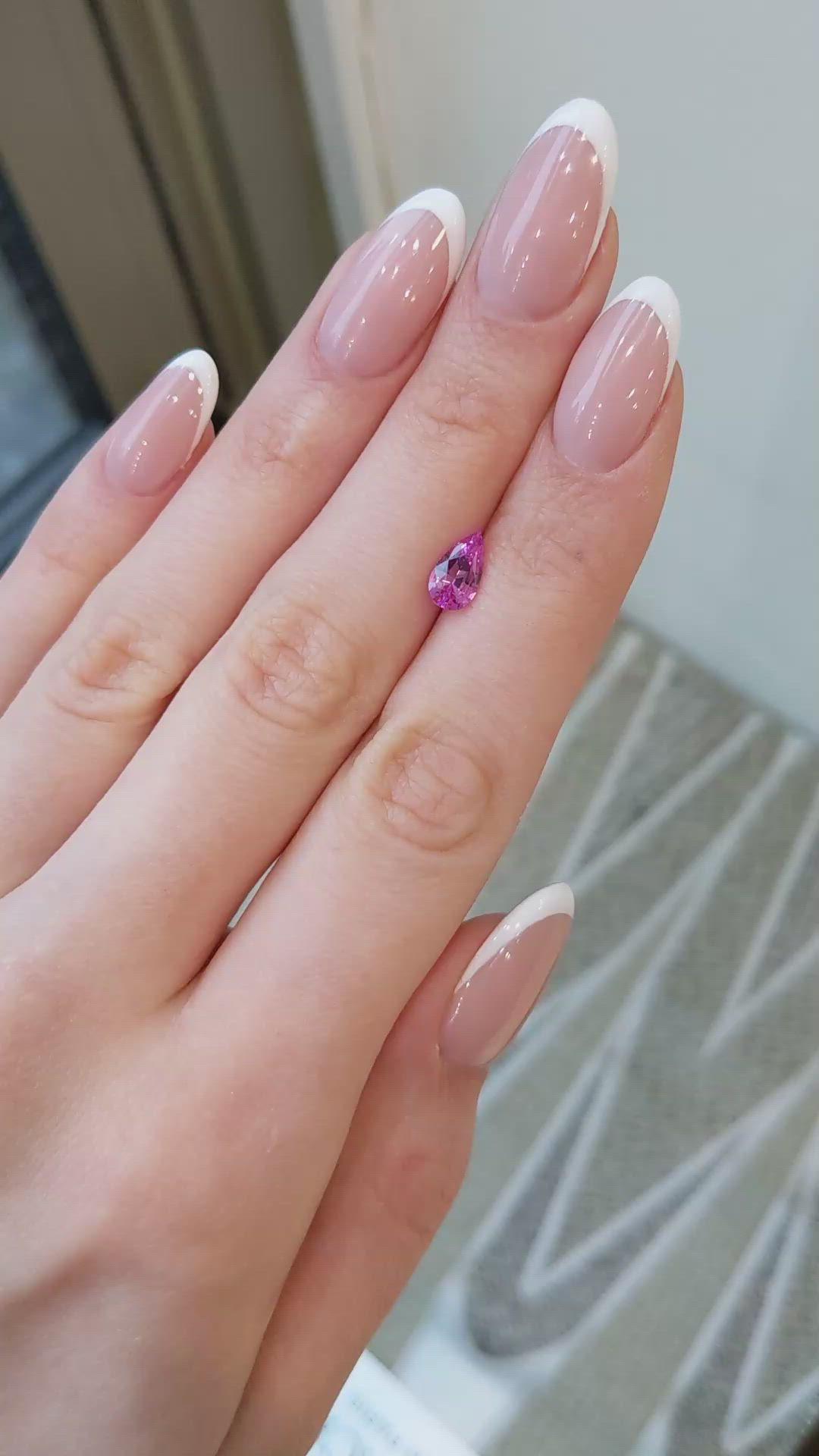 1.21 Ct. Purplish Pink Sapphire from Madagascar Size Video