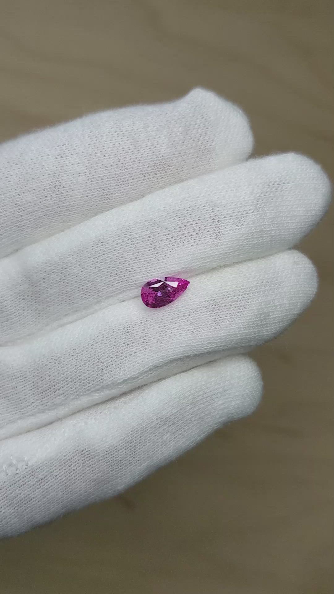 1.21 Ct. Purplish Pink Sapphire from Madagascar Size Video