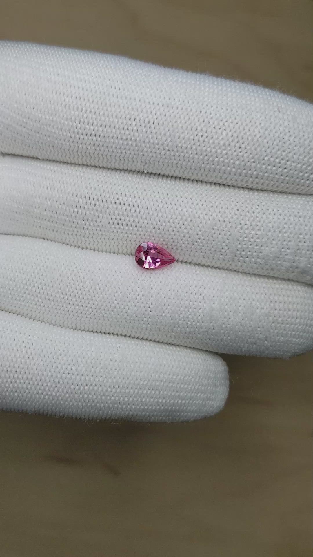 1.11 Ct. Pink Sapphire from Madagascar Size Video