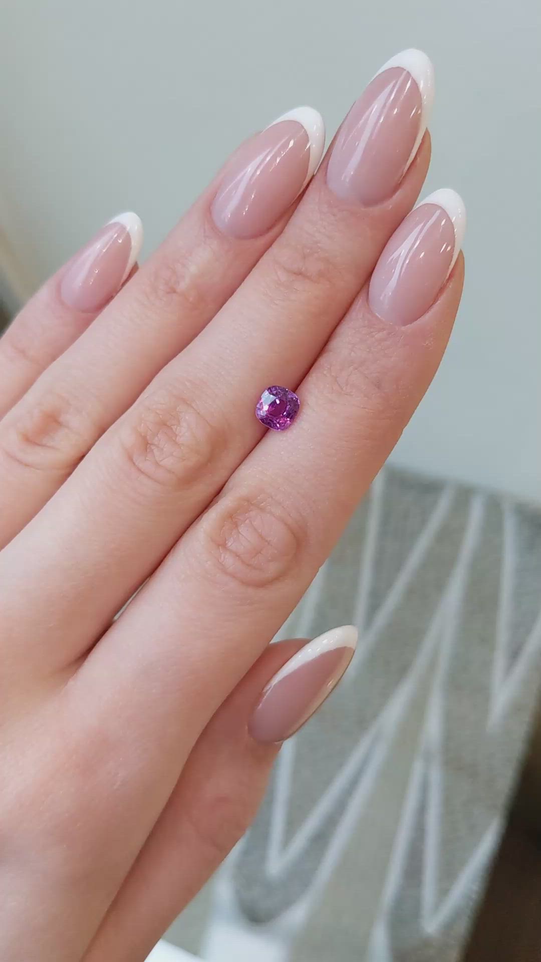 1.20 Ct. Pinkish Purple Sapphire from Madagascar Size Video
