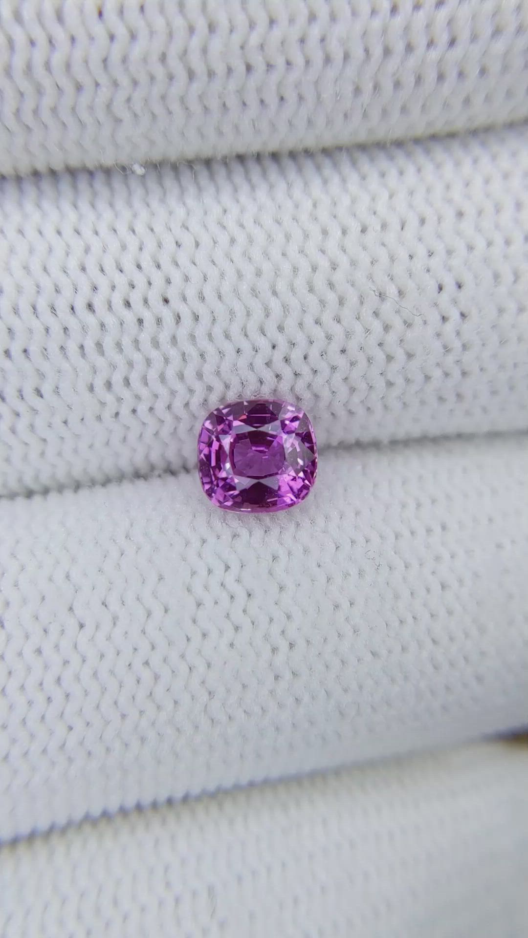 1.20 Ct. Pinkish Purple Sapphire from Madagascar Size Video