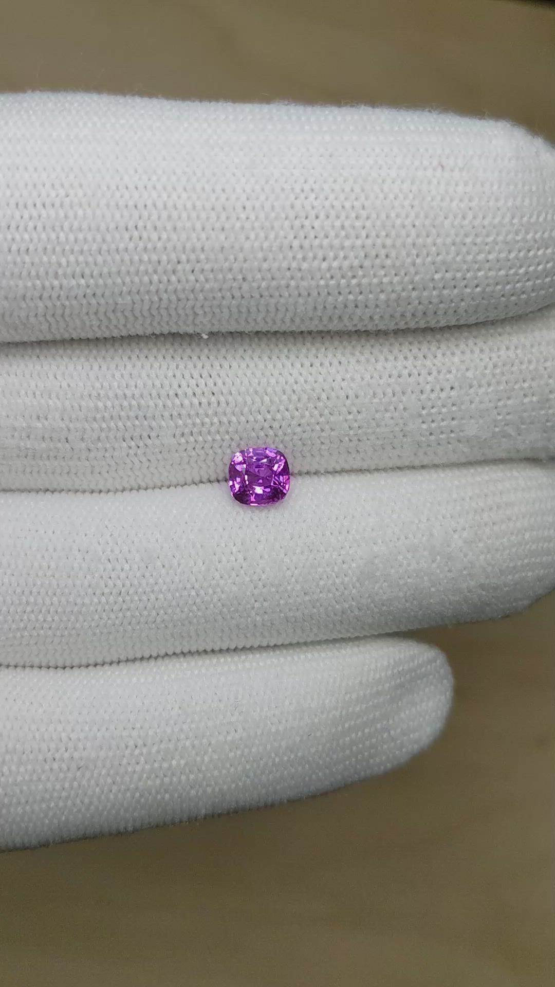 1.20 Ct. Pinkish Purple Sapphire from Madagascar Size Video