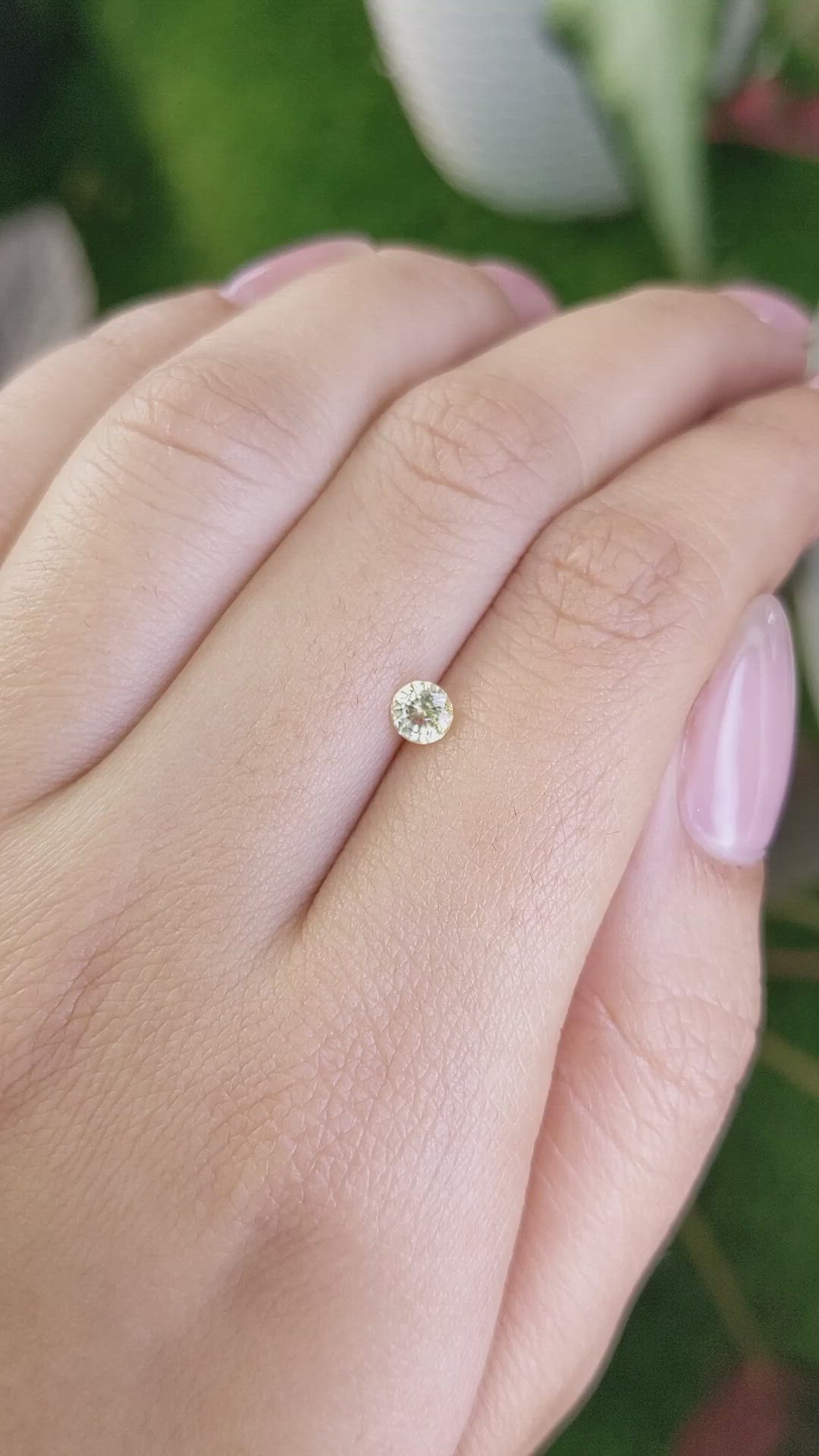 0.43 Ct. Yellow Sapphire from Ceylon (Sri Lanka) Size Video