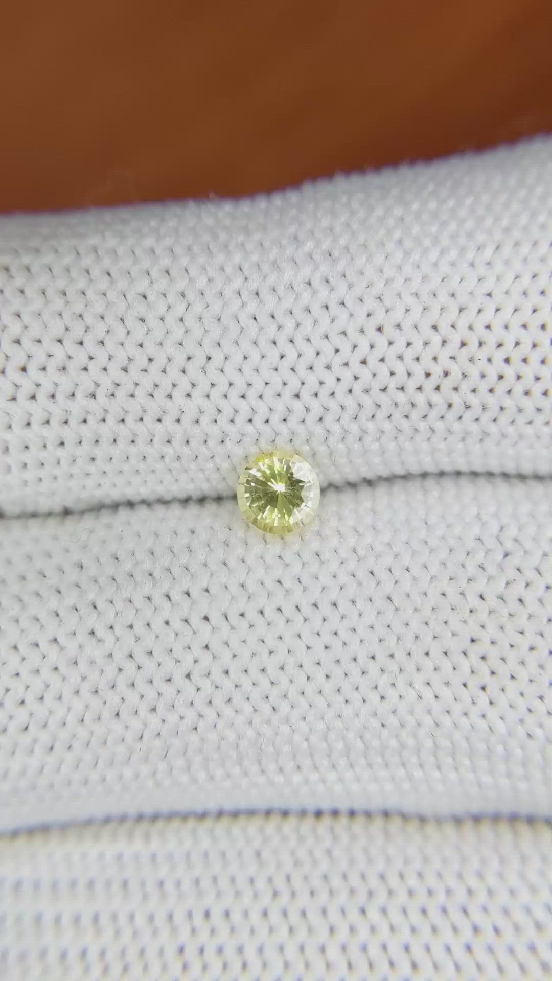 0.38 Ct. Yellow Sapphire from Ceylon (Sri Lanka) Size Video