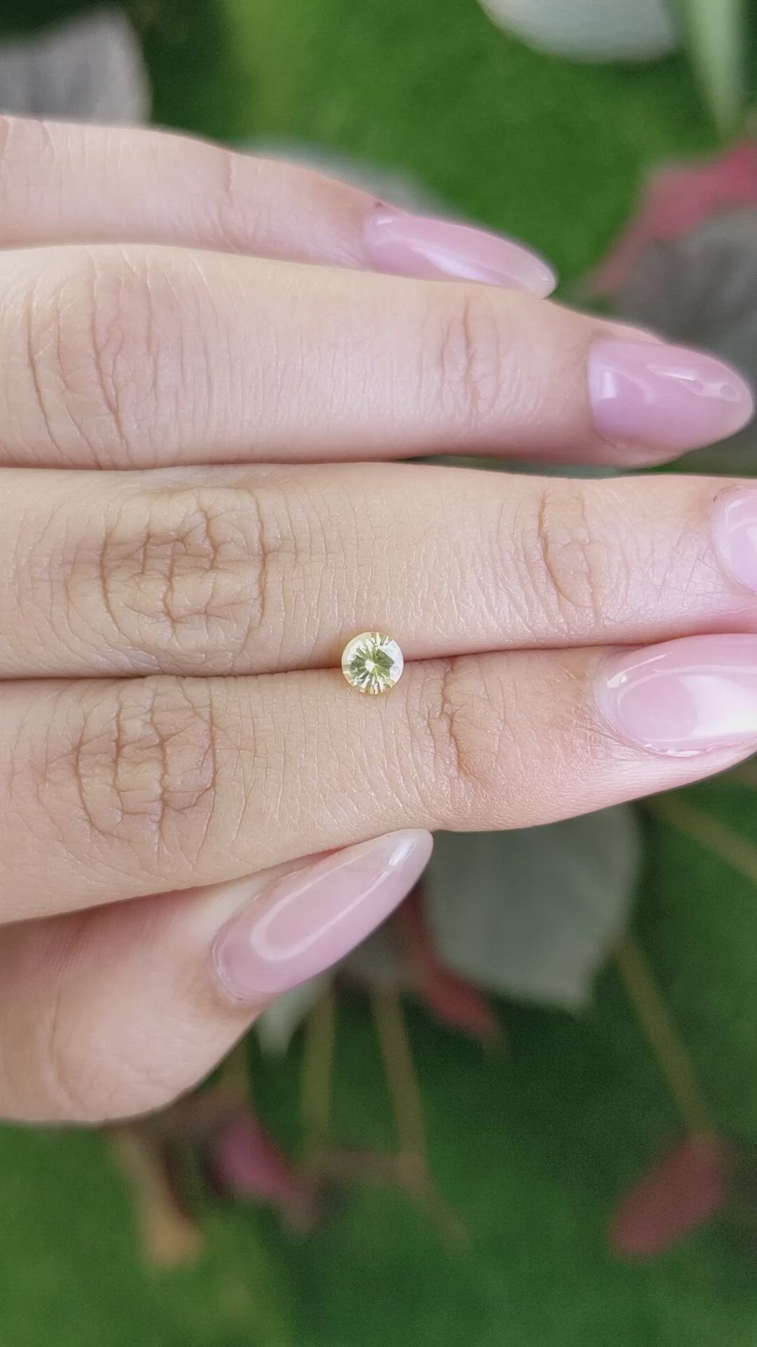 0.38 Ct. Yellow Sapphire from Ceylon (Sri Lanka) Size Video