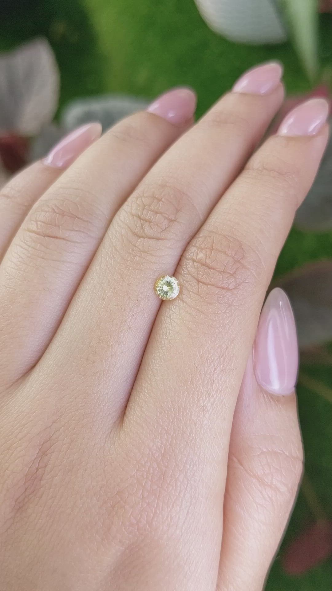 0.38 Ct. Yellow Sapphire from Ceylon (Sri Lanka) Size Video