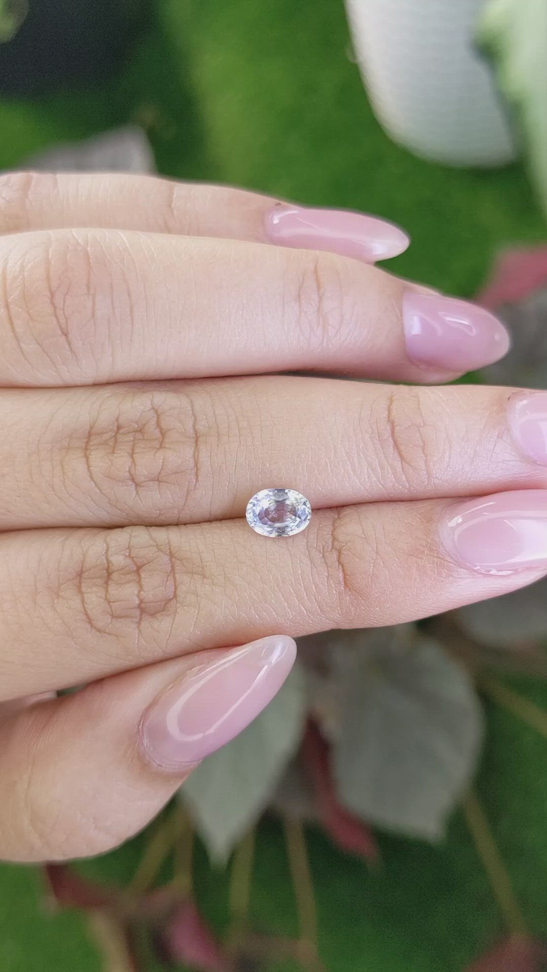 0.89 Ct. Greyish Blue Sapphire from Ceylon (Sri Lanka) Size Video