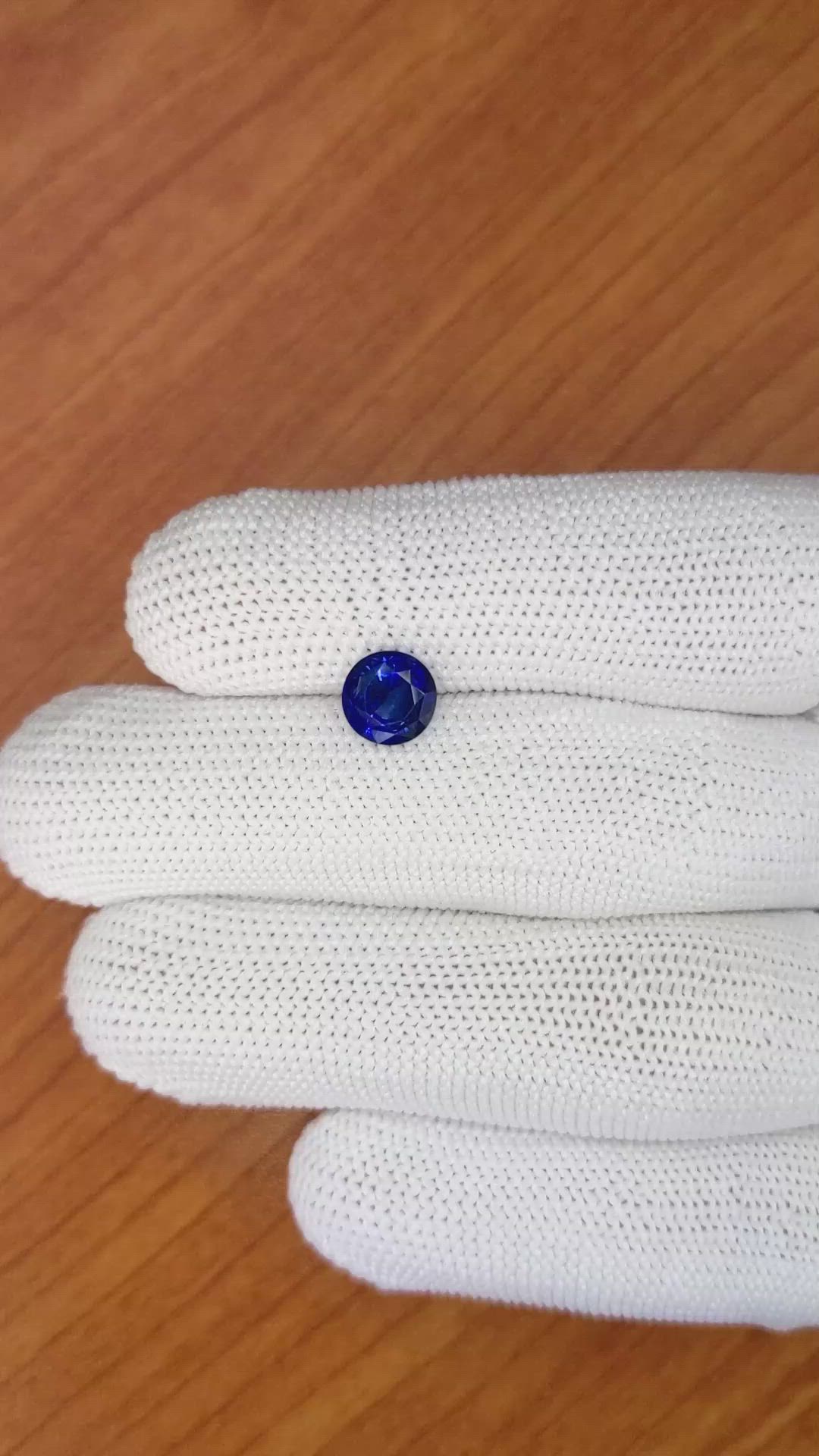 2.03 Ct. Blue Sapphire from Ceylon (Sri Lanka) Size Video
