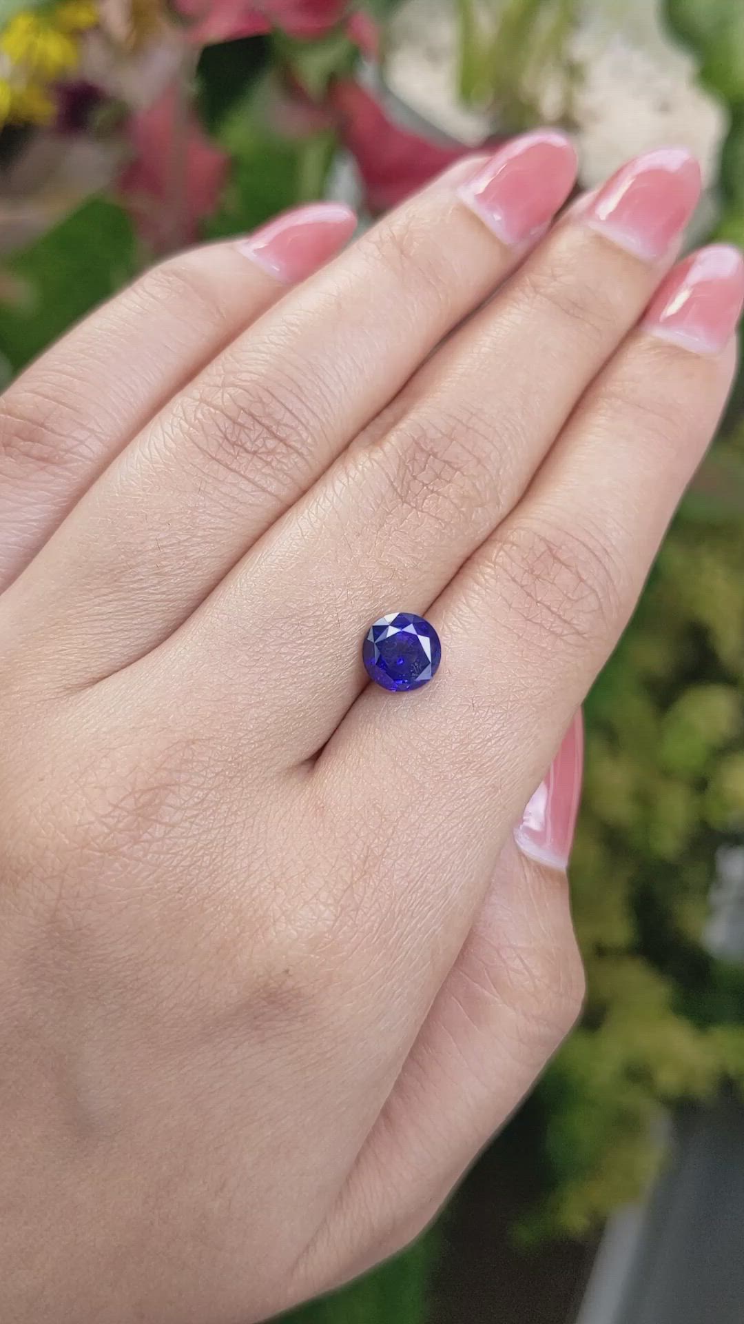 2.03 Ct. Blue Sapphire from Ceylon (Sri Lanka) Size Video