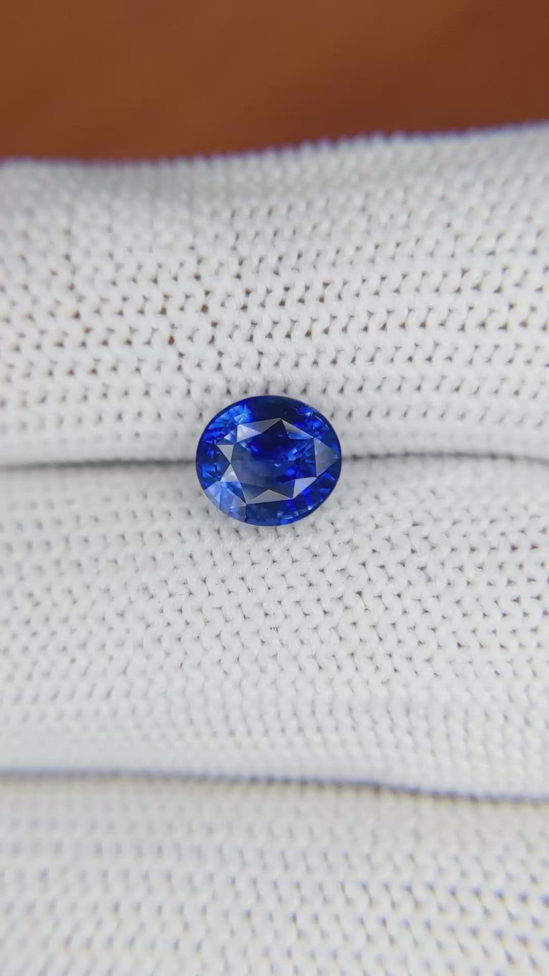 2.03 Ct. Blue Sapphire from Ceylon (Sri Lanka) Size Video