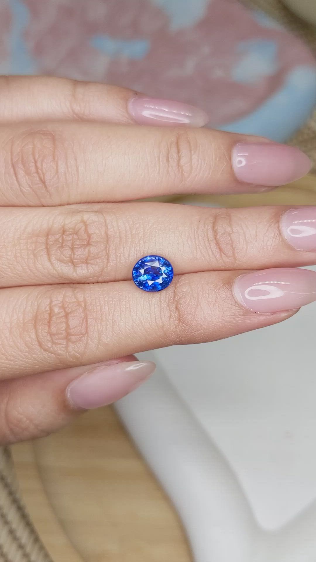 2.03 Ct. Blue Sapphire from Ceylon (Sri Lanka) Size Video