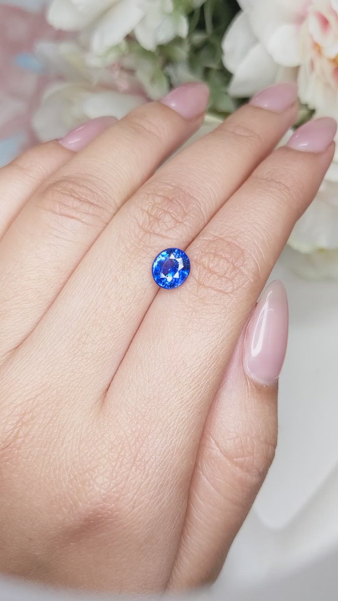 2.03 Ct. Blue Sapphire from Ceylon (Sri Lanka) Size Video