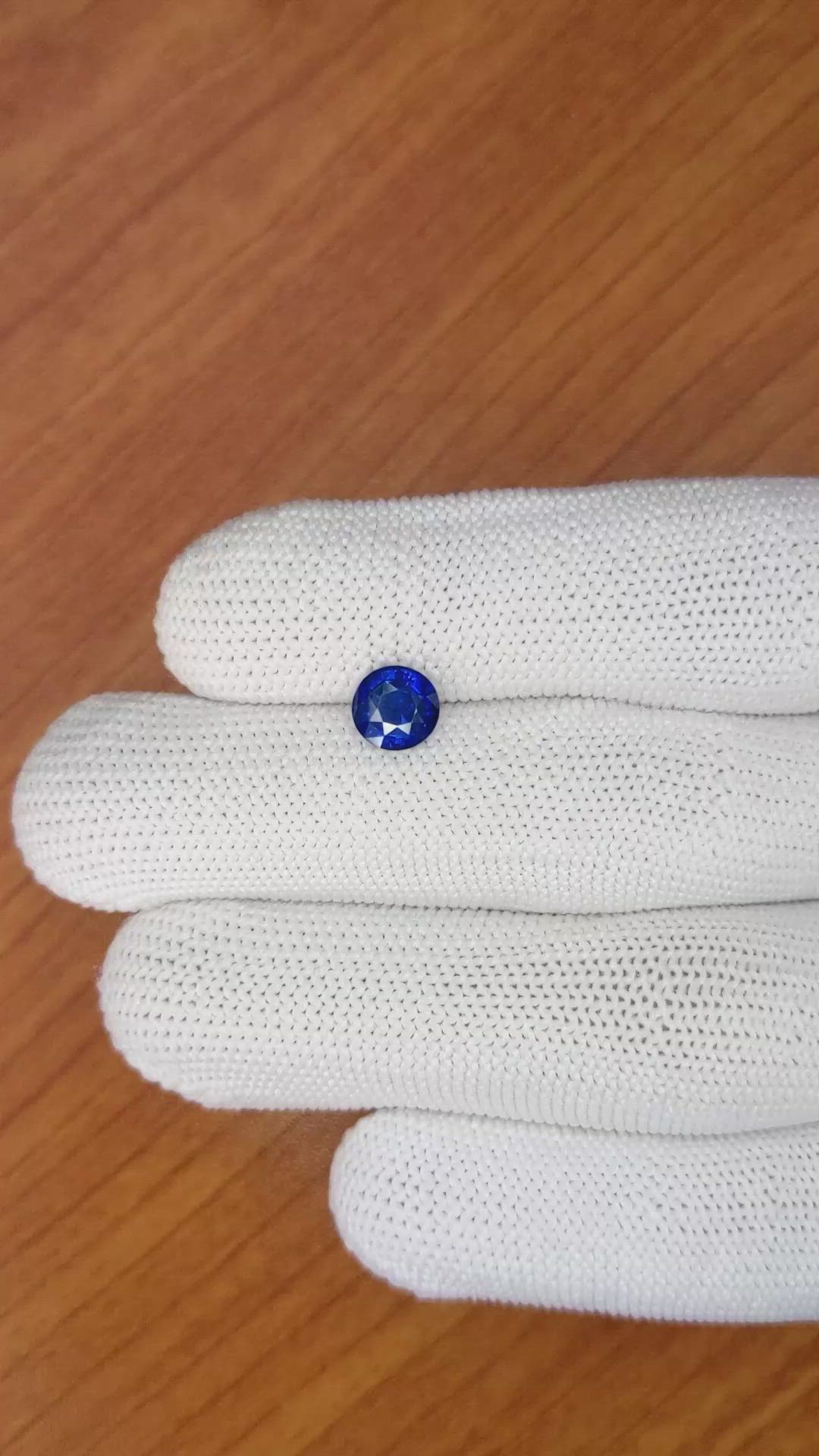 1.50 Ct. Blue Sapphire from Ceylon (Sri Lanka) Size Video