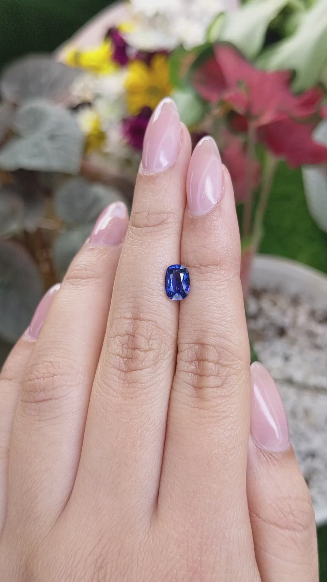 1.22 Ct. Blue Sapphire from Ceylon (Sri Lanka) Size Video