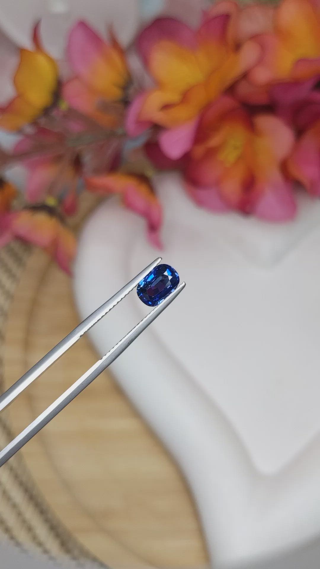 1.22 Ct. Blue Sapphire from Ceylon (Sri Lanka) Size Video