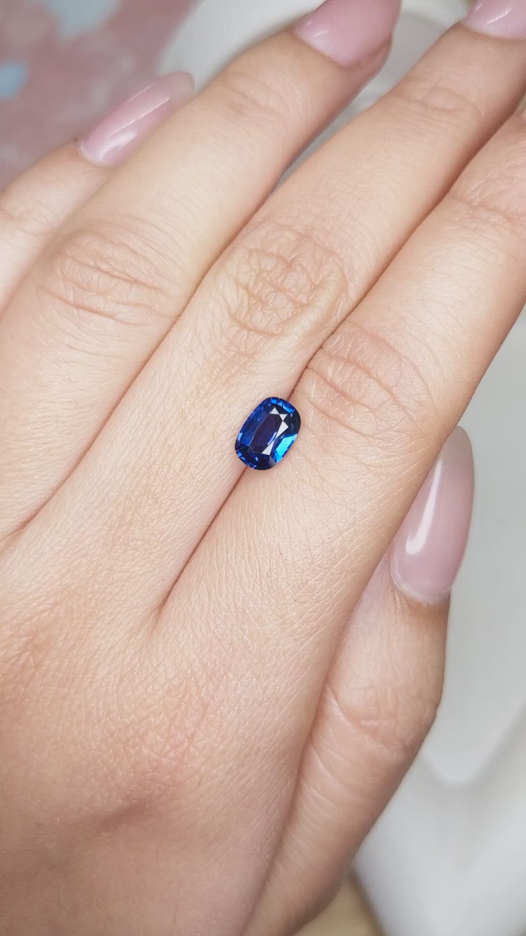 1.22 Ct. Blue Sapphire from Ceylon (Sri Lanka) Size Video