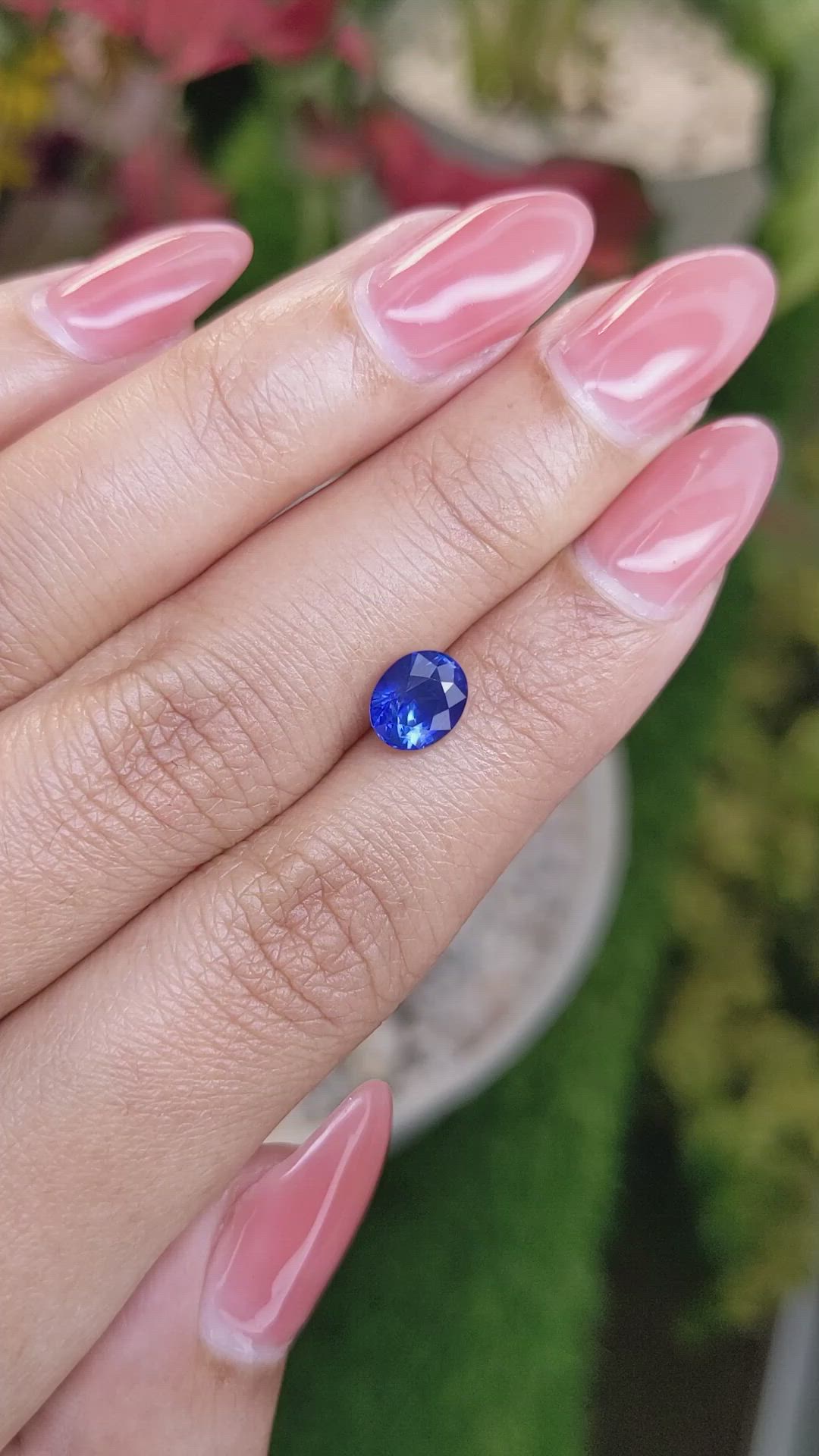 1.67 Ct. Blue Sapphire from Ceylon (Sri Lanka) Size Video