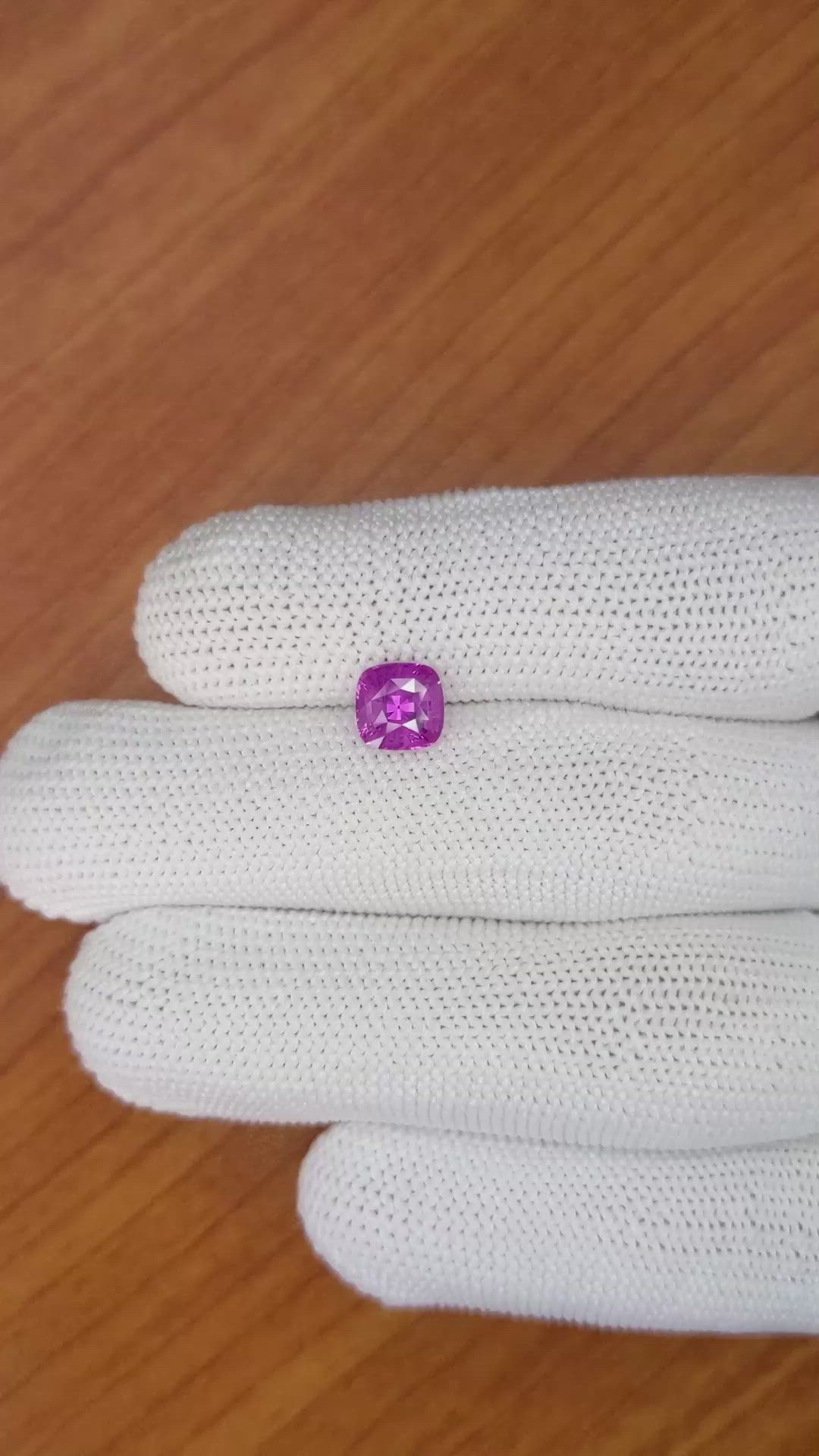 2.00 Ct. Purplish Pink Sapphire from Ceylon (Sri Lanka) Size Video