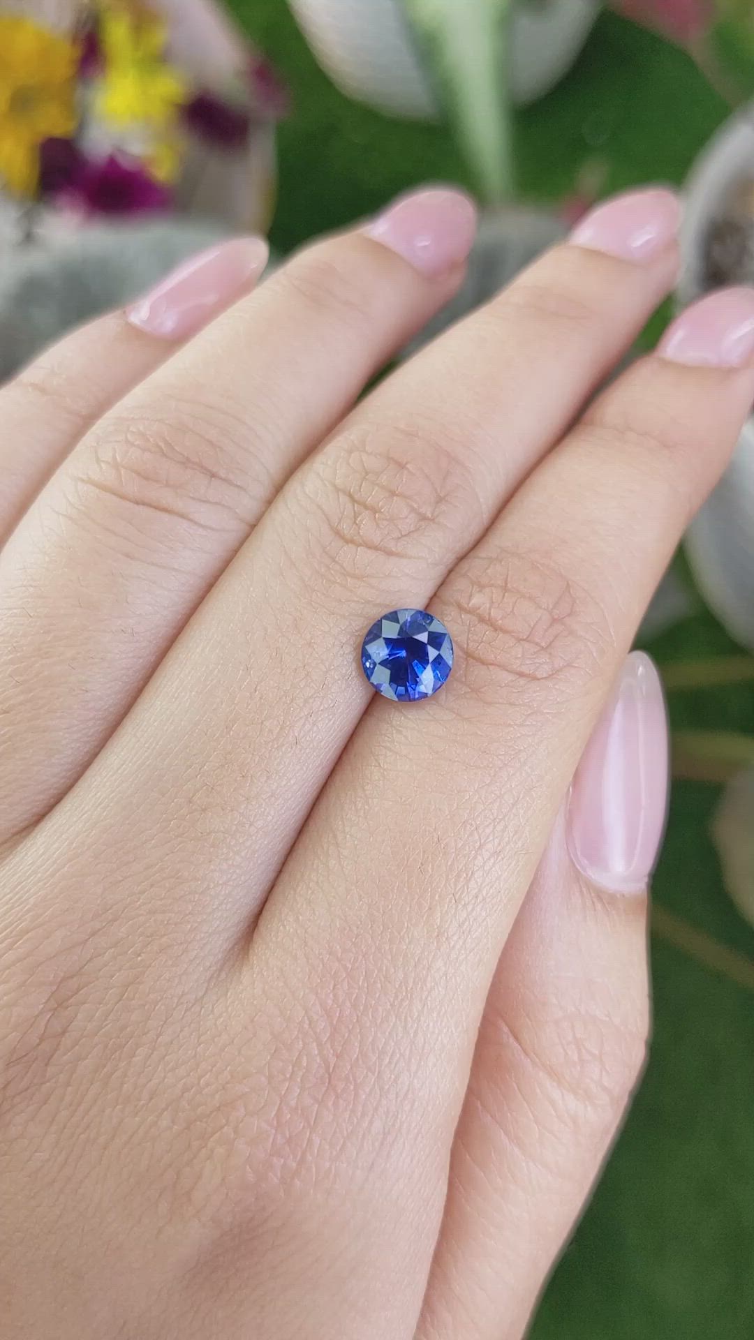 2.02 Ct. Blue Sapphire from Ceylon (Sri Lanka) Size Video