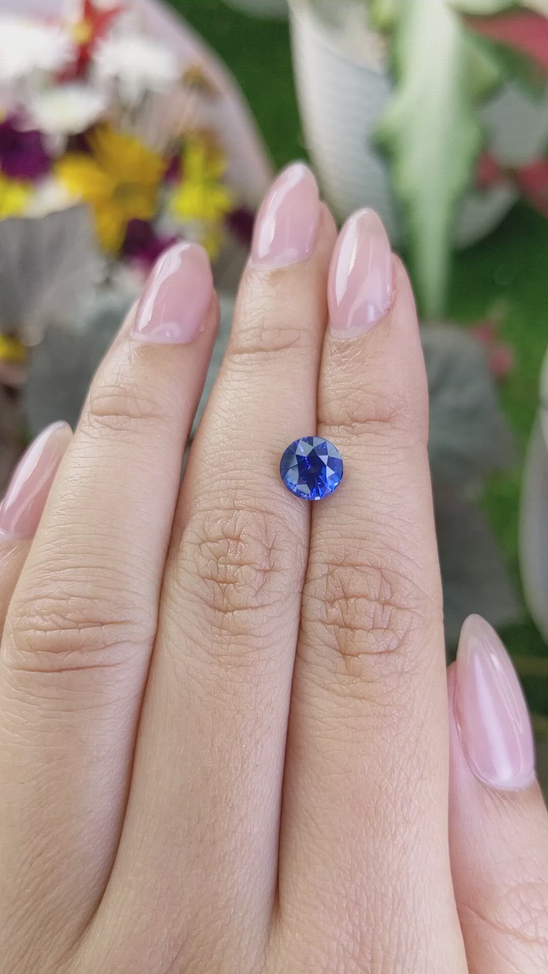 2.02 Ct. Blue Sapphire from Ceylon (Sri Lanka) Size Video