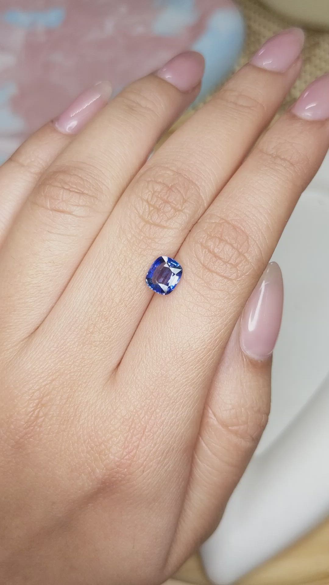 1.48 Ct. Blue Sapphire from Ceylon (Sri Lanka) Size Video